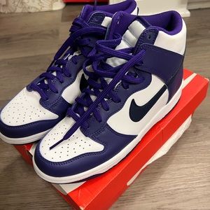 Electric purple high dunks
